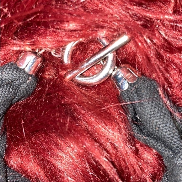 Silver tone black twist fashion  bracelet - Picture 3 of 8